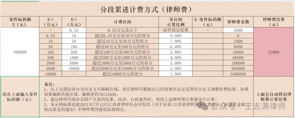 律师费如何用Excel表公式进行计算？附律师费计算器下载